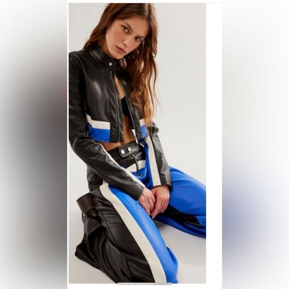 Free People Size Medium Set Incognito Moto Suit $348.00 - Picture 2 of 11